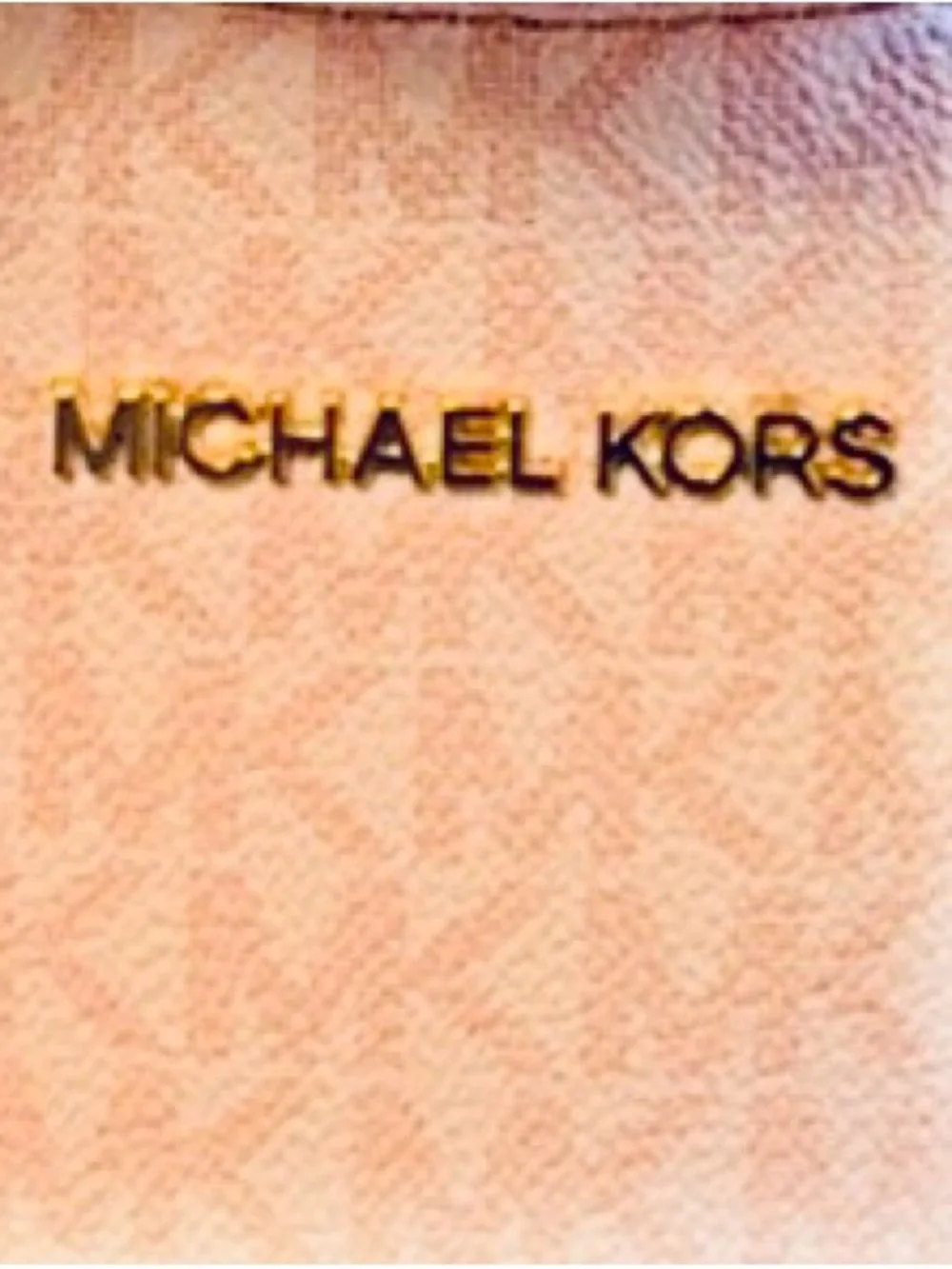 Michael Kors Pink and White MK Signature Chain Tote - Picture 3 of 7
